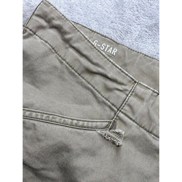 G-Star Raw Cargo Pants Men's 34/30 Beige Zip Pockets Tapered Leg Drawstring - Picture 10 of 13